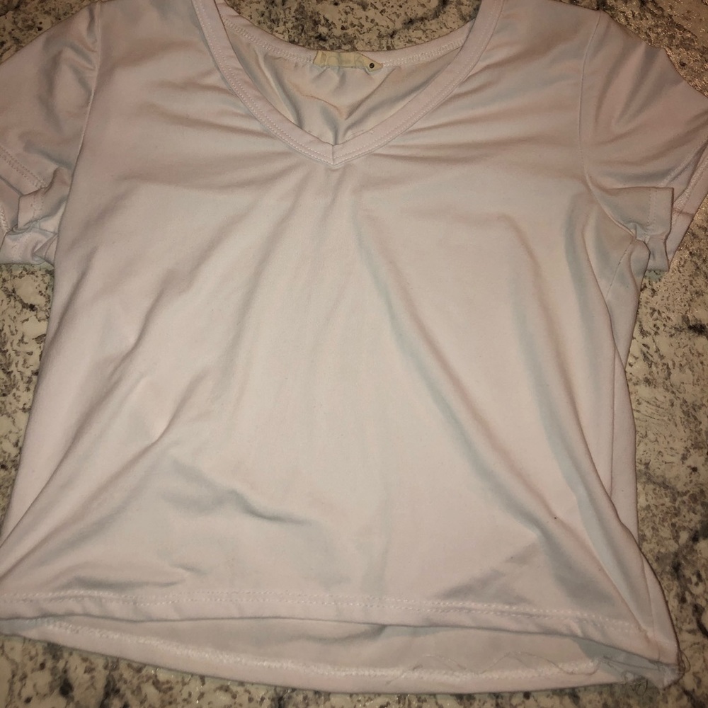 white crop tee. size small.